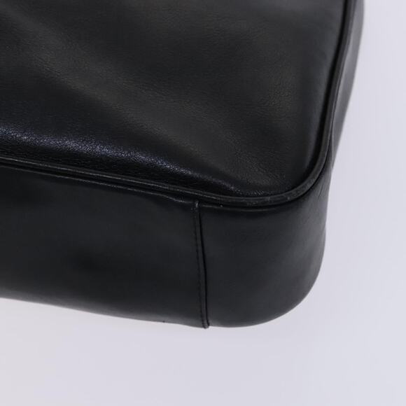 GUCCI Bamboo Hand Bag Leather Black Gold 001 001 - Picture 12 of 16